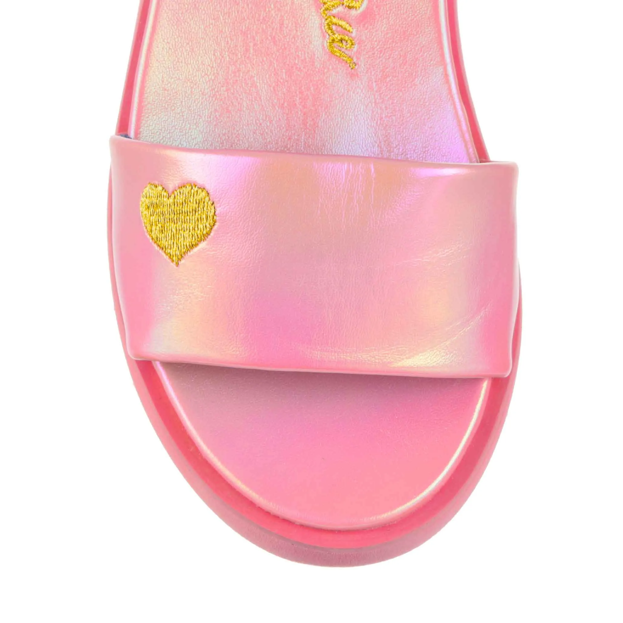 Irregular Choice Platform Flats - Pastel Pastille Pink