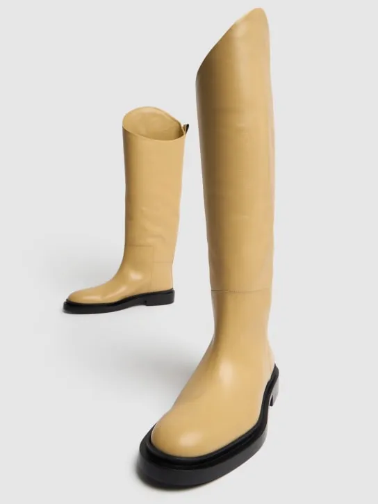 Jil Sander   25mm Leather riding boots 