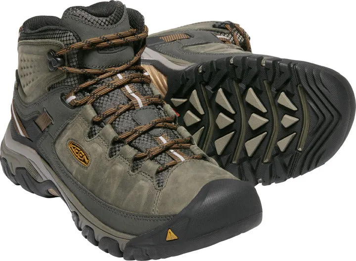 'Keen Outdoor' Men's Targhee III WP Mid Hiker - Black Olive / Golden Brown (Wide)