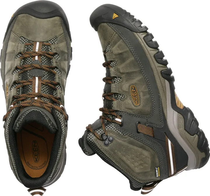 'Keen Outdoor' Men's Targhee III WP Mid Hiker - Black Olive / Golden Brown (Wide)