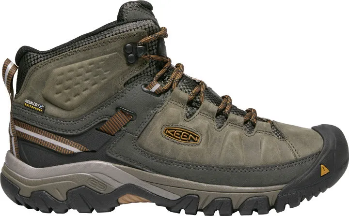 'Keen Outdoor' Men's Targhee III WP Mid Hiker - Black Olive / Golden Brown (Wide)