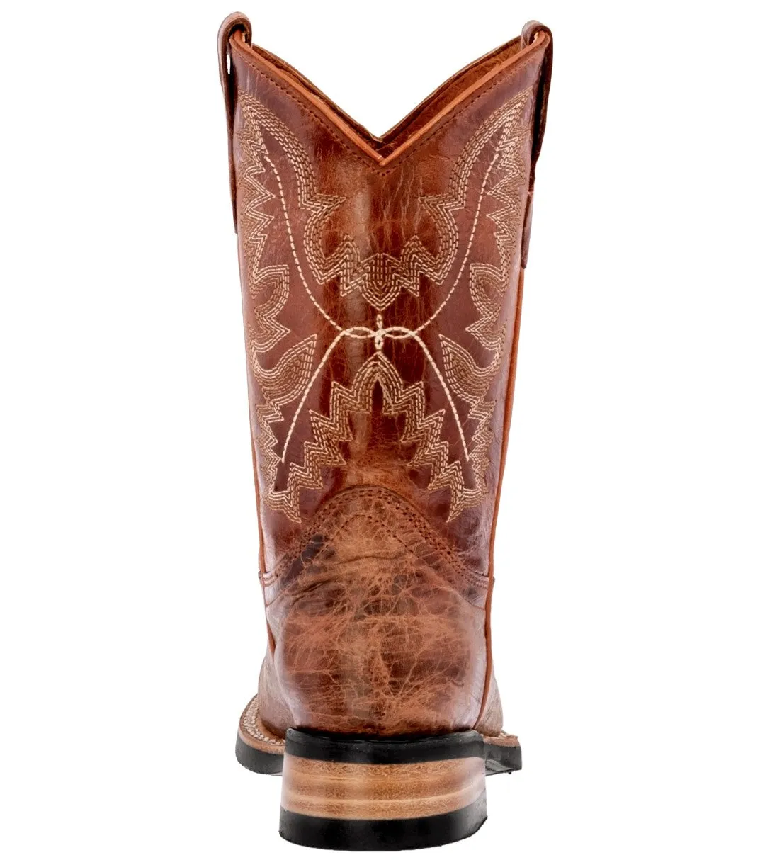 Kids Toddler Western Cowboy Boots Square Toe Cognac - #102