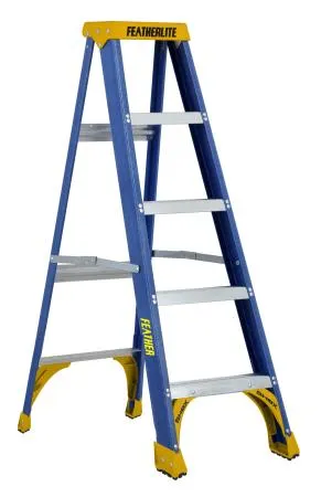 Ladder - Featherlite Series 6300 5′ Heavy Duty Fiberglass Step Ladder, 6305