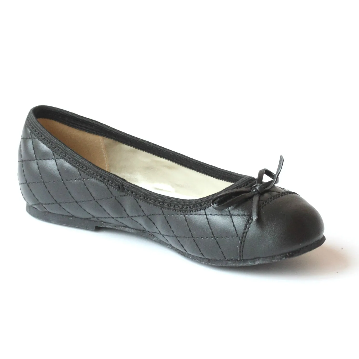 L'Amour Girls Quilted Ballet Flats