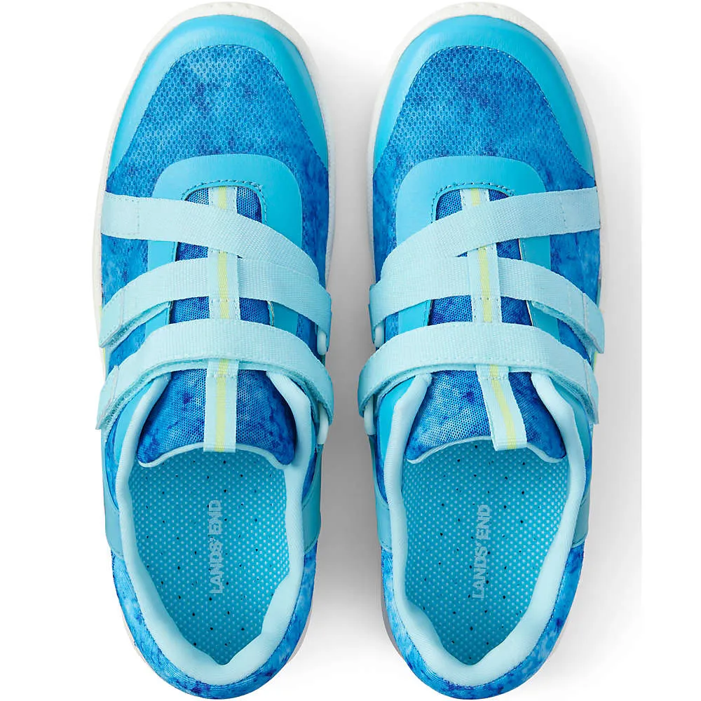 Lands end Women Water Shoes Turquoise Tie Dye