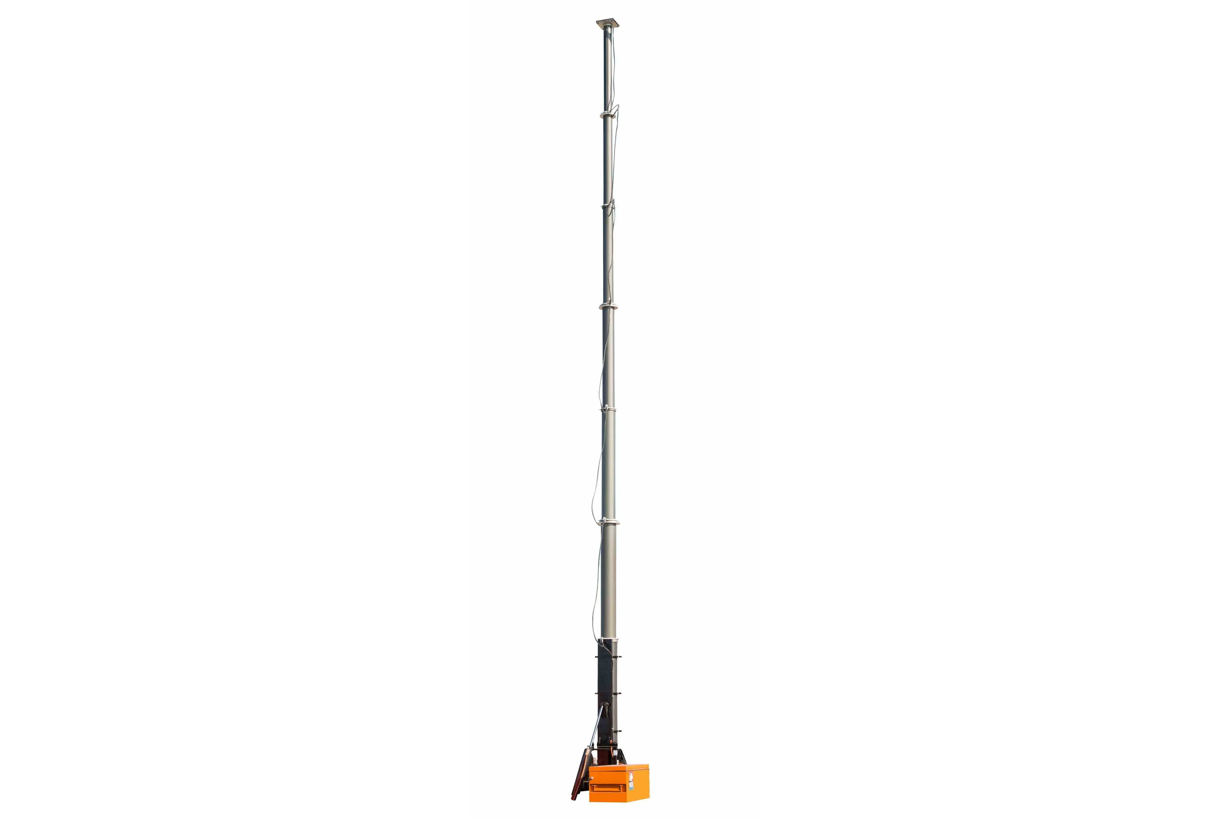 Larson Electronics 45' Pneumatic Trailer Kit - 8' to 45' Pneumatic Megatower - NEMA 3R Job Box - 2HP Air Compressor