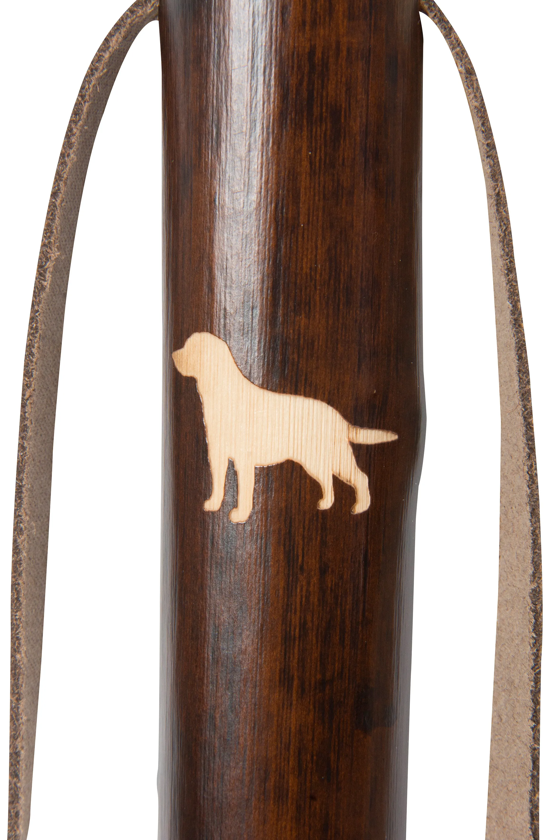 Laser Engraved Labrador Retriever Chestnut Wood Hiking Staff