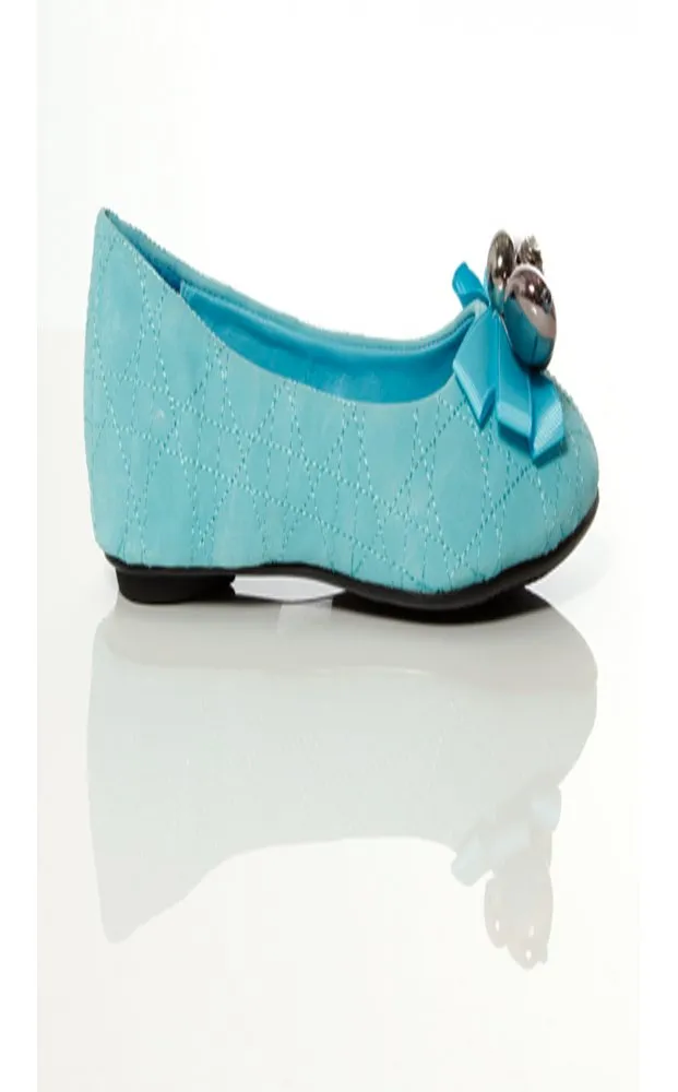 Maisy Vintage Style Blue Beaded Flats