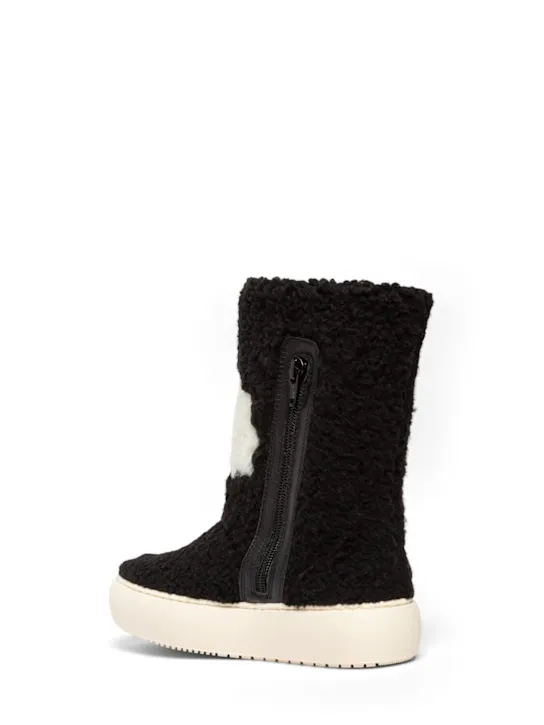 Marni Junior   Faux fur boots w/logo 