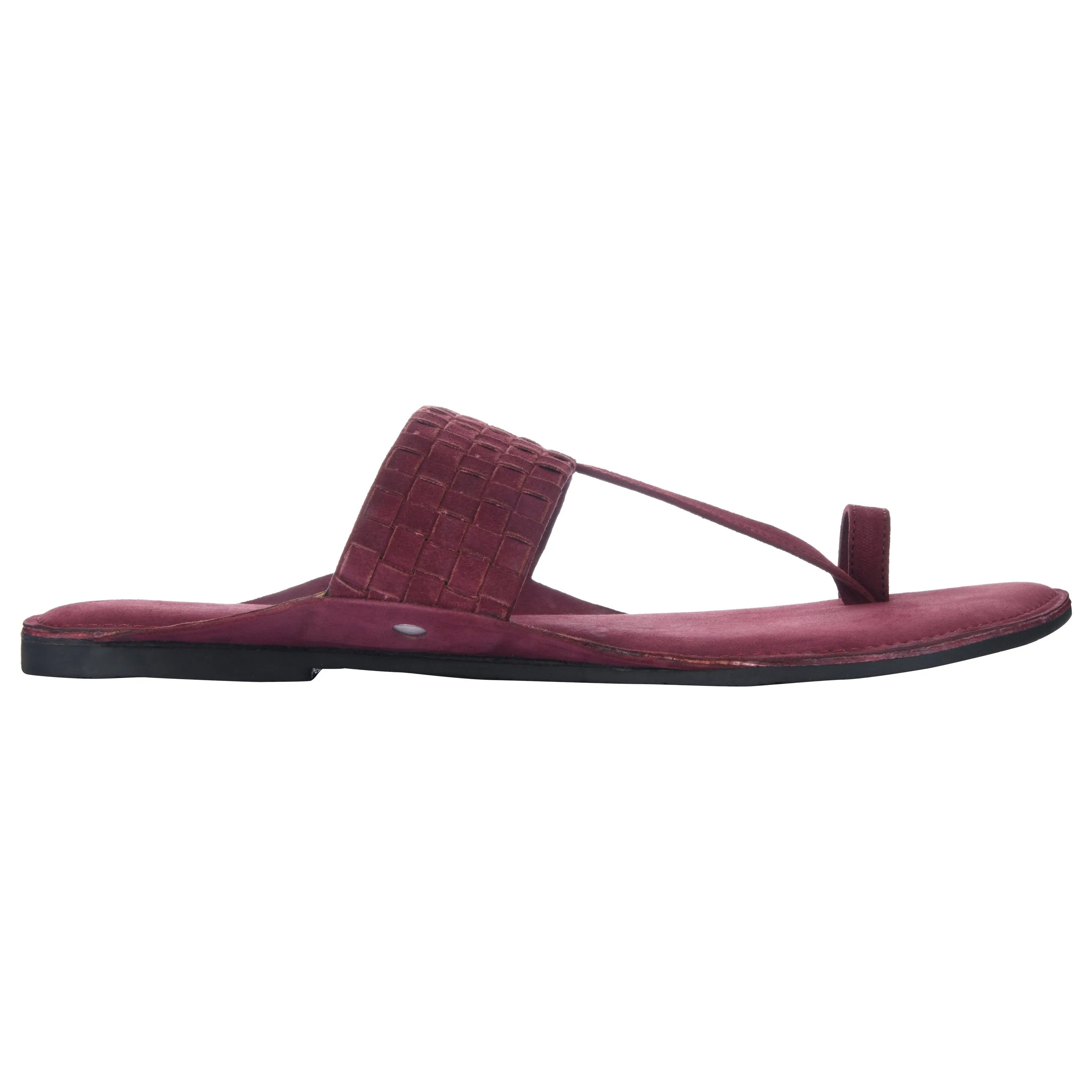 Maroon Weave Kolhapuri For Women