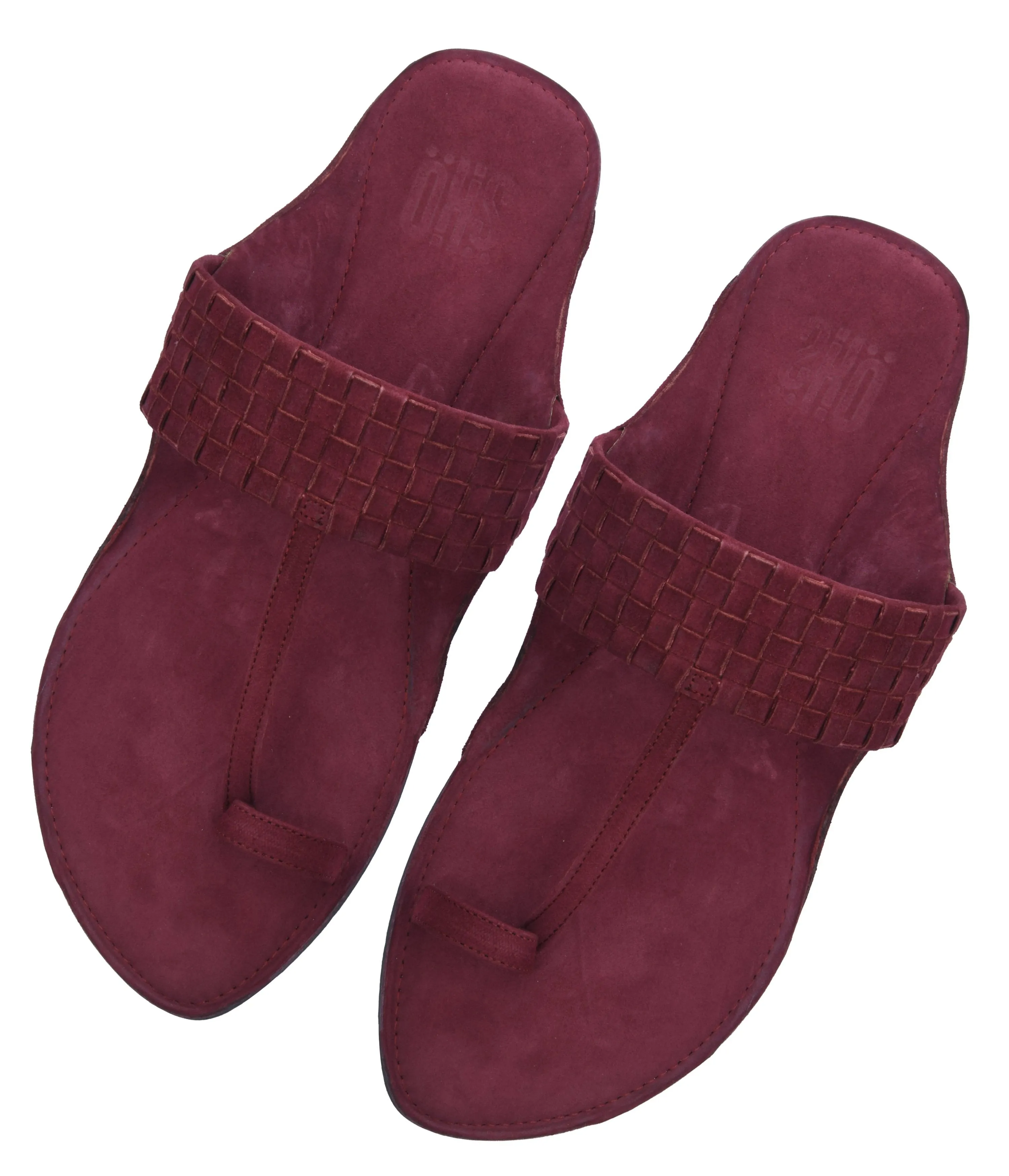 Maroon Weave Kolhapuri For Women