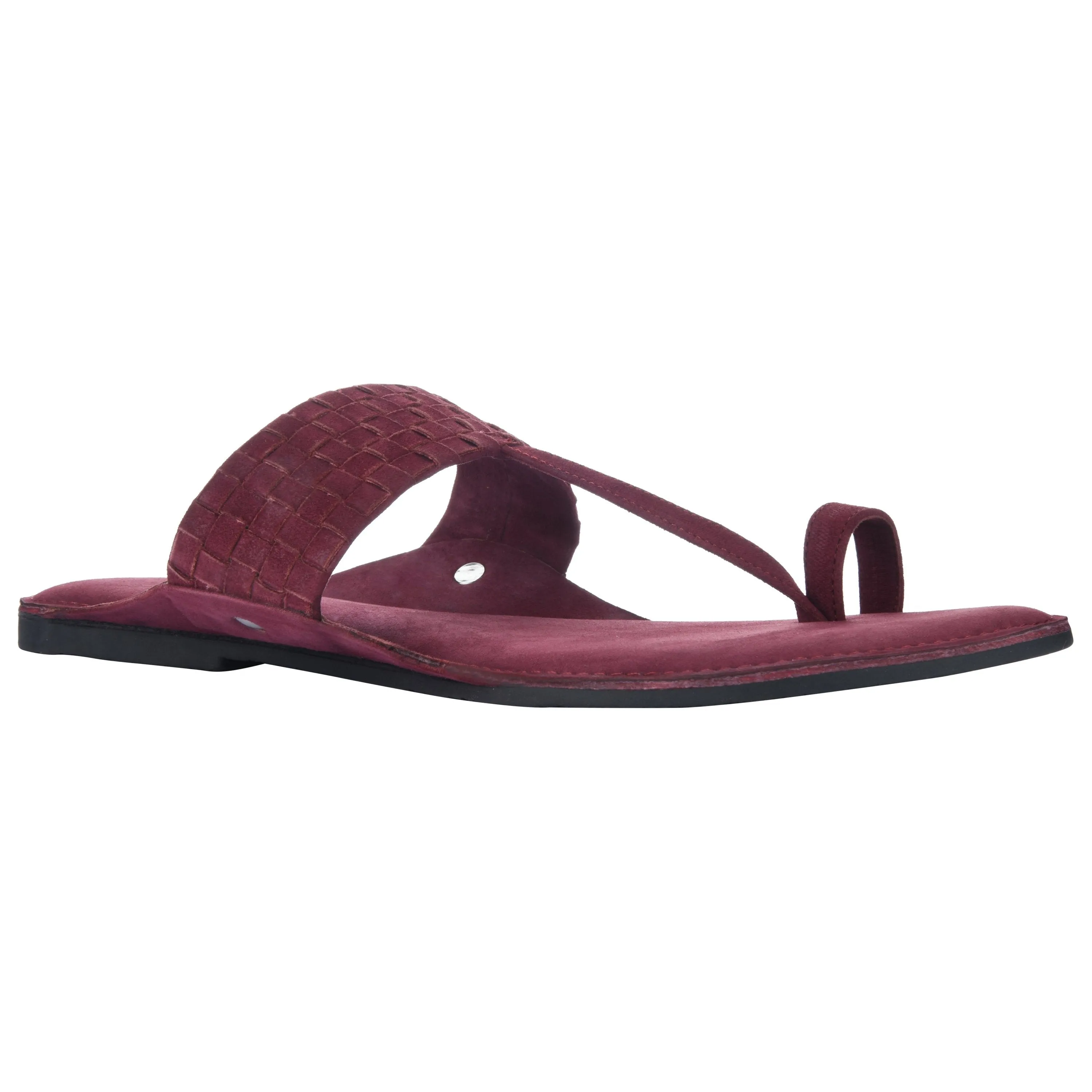 Maroon Weave Kolhapuri For Women