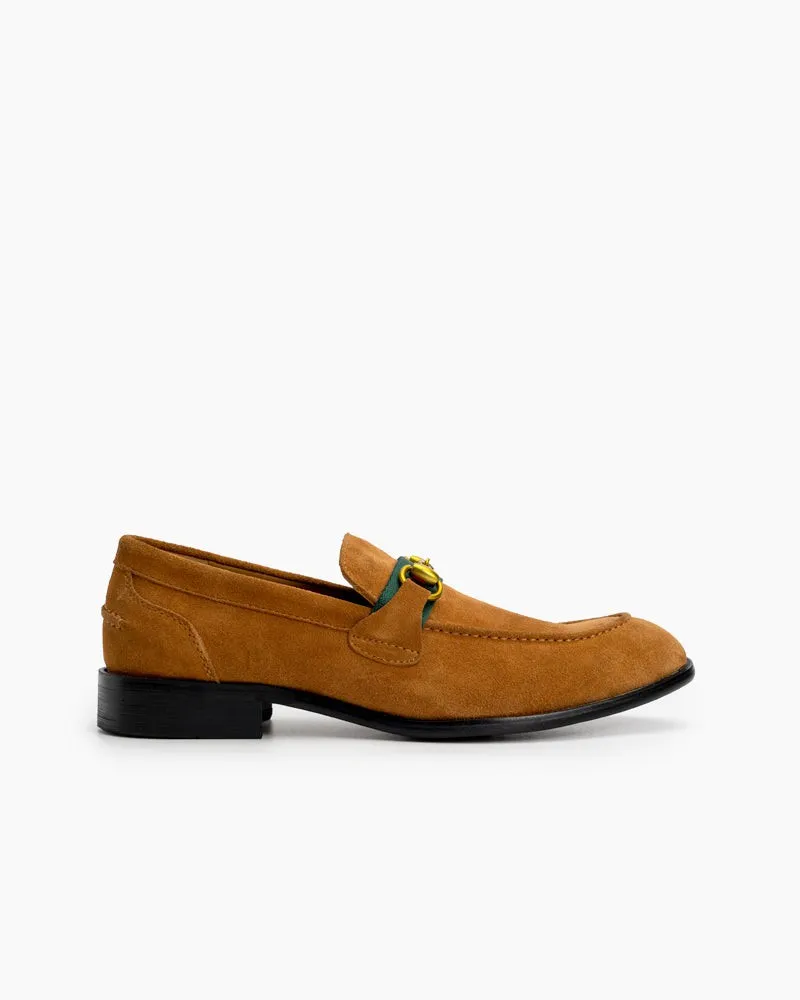 Men's Horsebit Buckle Suede Slip on Driving Loafers