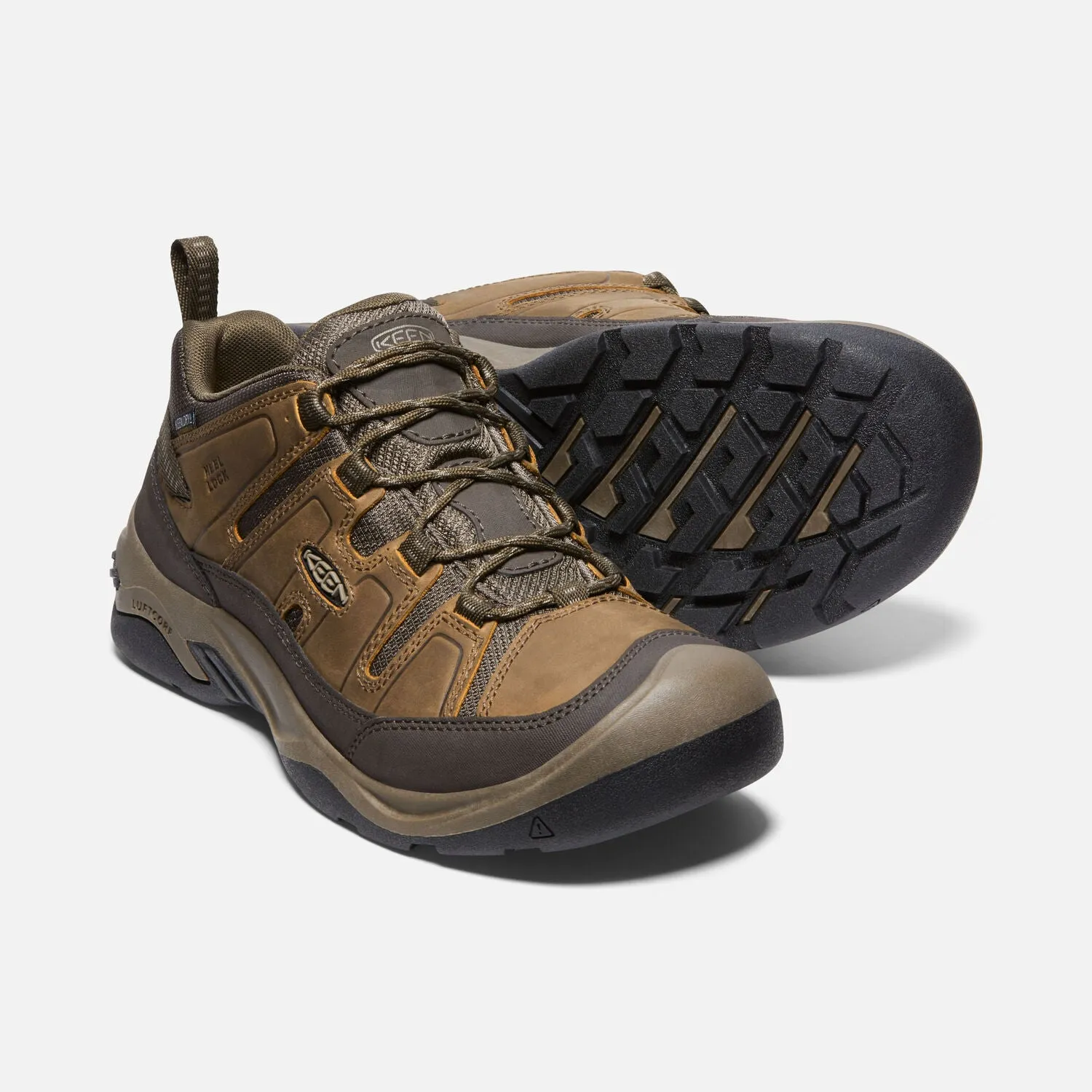 MENS KEEN CIRCADIA WATERPROOF SHOE - SHITAKE/BRINDLE