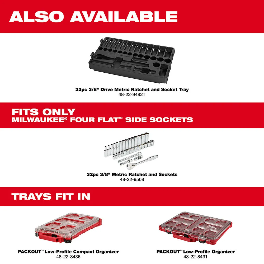 Milwaukee 48-22-9508 3/8" Drive 32 Piece Ratchet & Socket Set - Metric