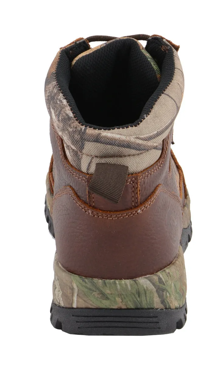 Milwaukee Leather MBM9141 Men's Brown Waterproof Hiking Boots with Mossy Oak Print