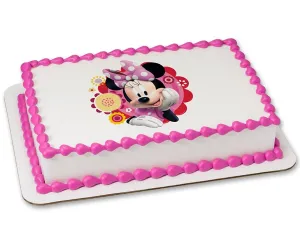 Minnie Dots and Daisies Edible Image Layon #8259