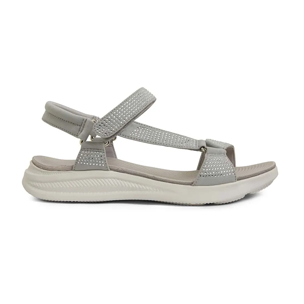 Naples Sandal in Light Grey Diamante