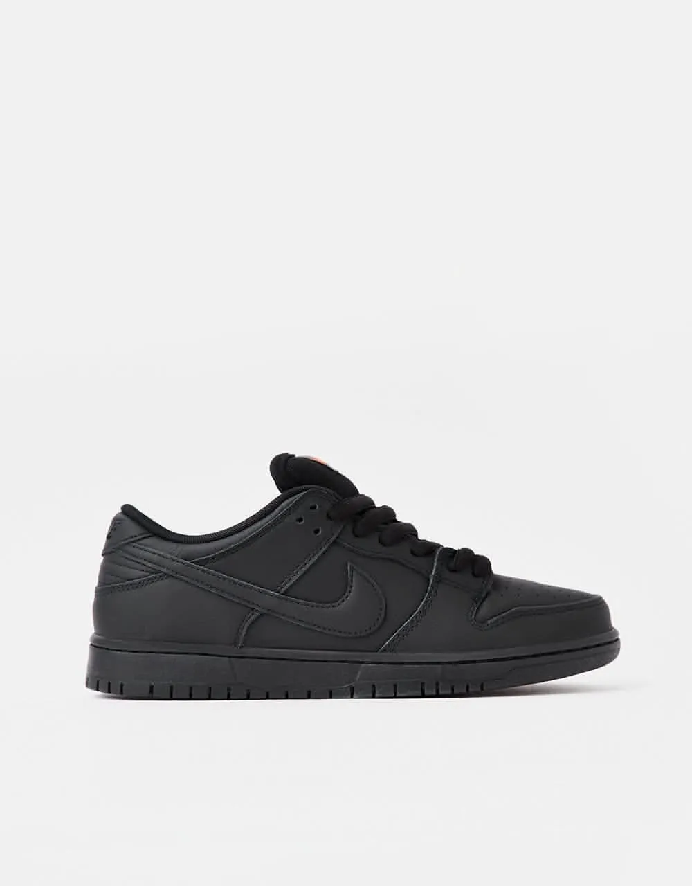 Nike SB 'Orange Label' Dunk Low Pro ISO Skate Shoes - Black/Black-Black