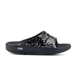 'OOFOS' Women's OOahh Slide Limited Edition - Black / Champagne Pop