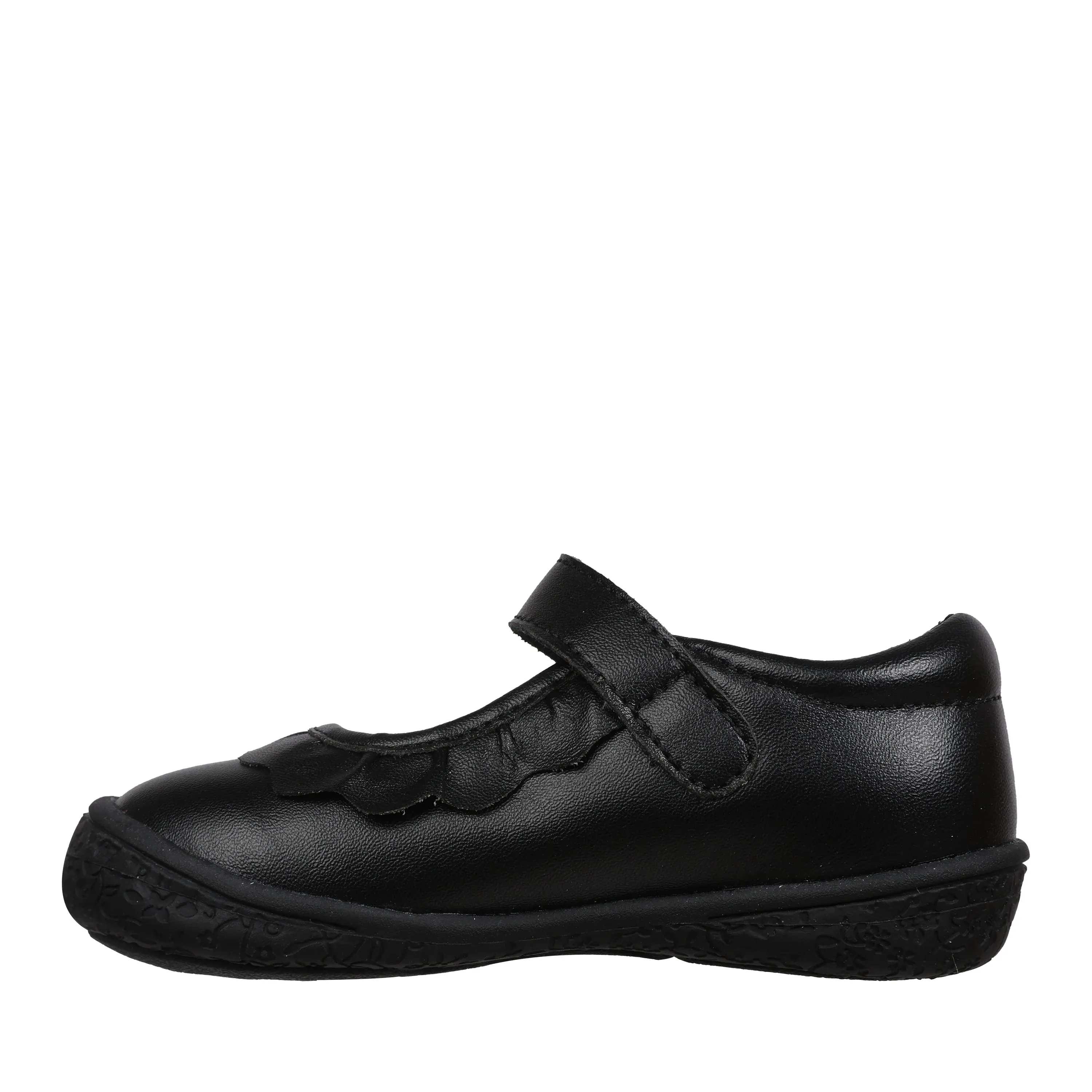 Oomphies Girls' (Sizes 5-3) Amina  Leather Mary Jane - Black/Black