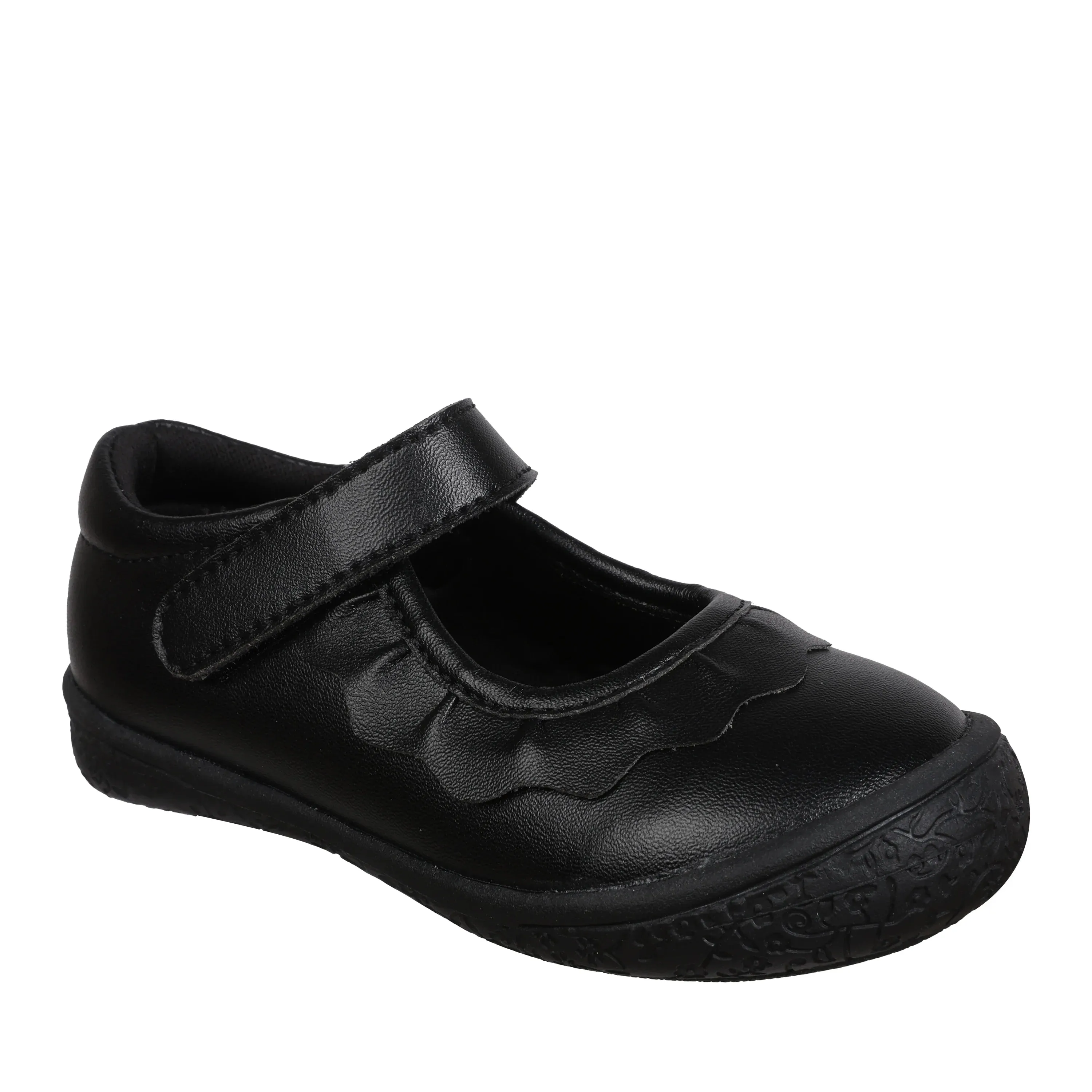 Oomphies Girls' (Sizes 5-3) Amina  Leather Mary Jane - Black/Black