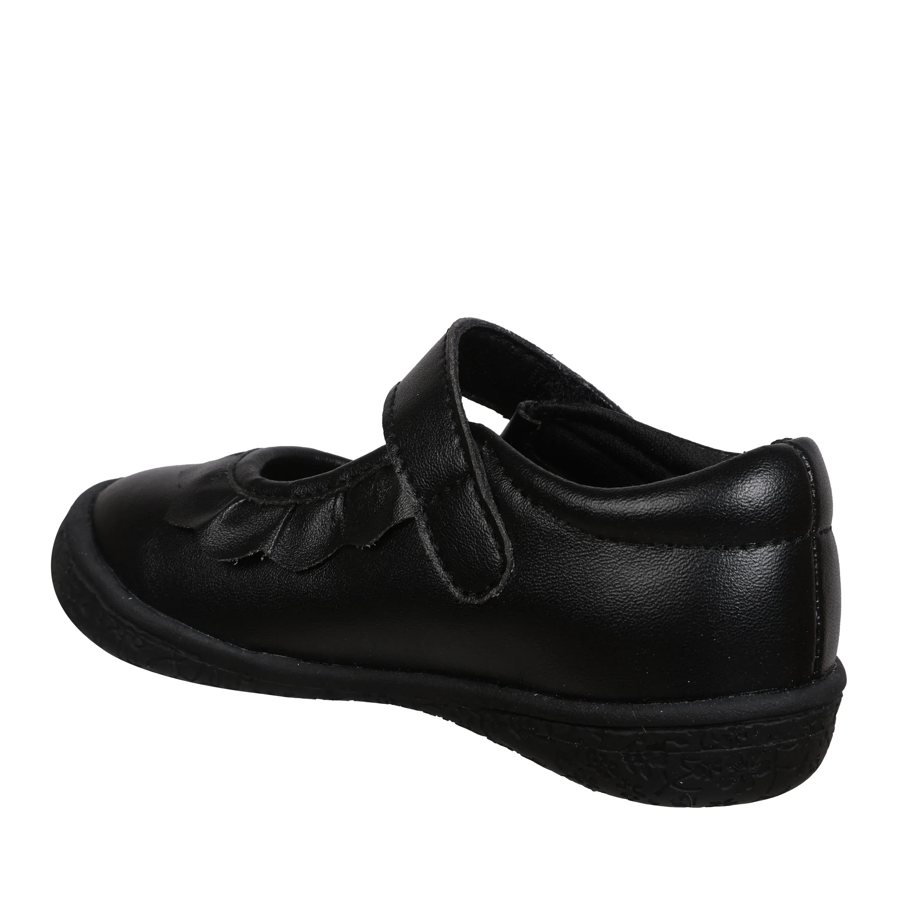 Oomphies Girls' (Sizes 5-3) Amina  Leather Mary Jane - Black/Black