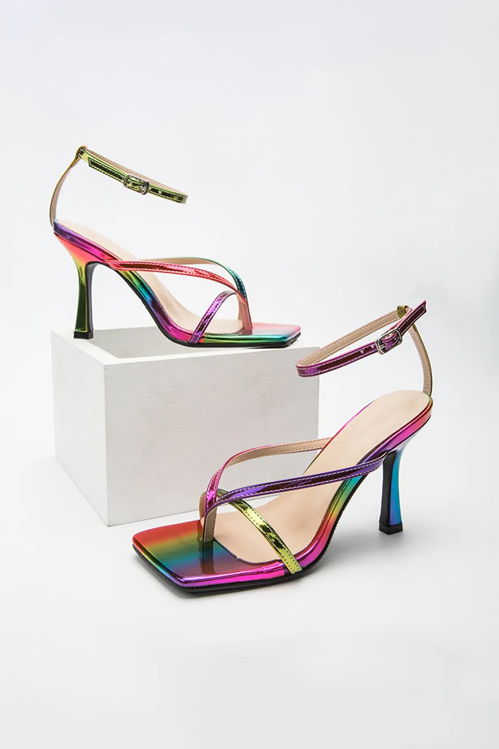 Outdoor Peep Toe Stiletto Heel Fashion Shoes With Buckle Ankle Strap