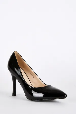 Patent High Pointed Court Shoes