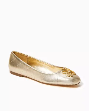 Patina Ballet Flat (Gold Metallic)