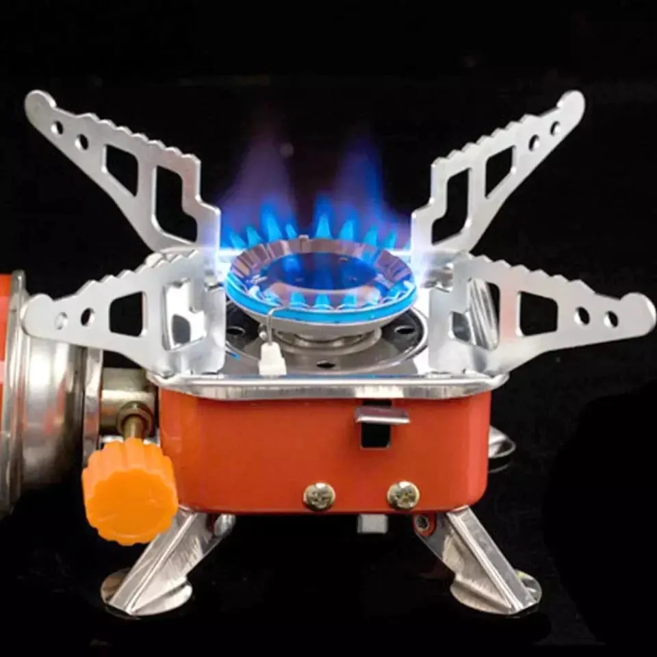 PORTABLE RETRACTABLE MINI PICNIC/CAMPING STOVE WITH A BUTANE BOTTLE