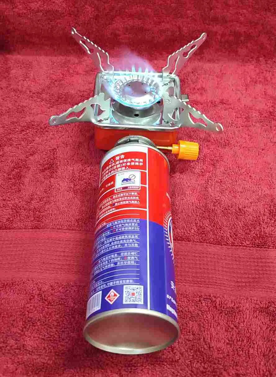 PORTABLE RETRACTABLE MINI PICNIC/CAMPING STOVE WITH A BUTANE BOTTLE