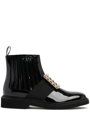 Roger Vivier   25mm Viv Rangers patent leather boots 