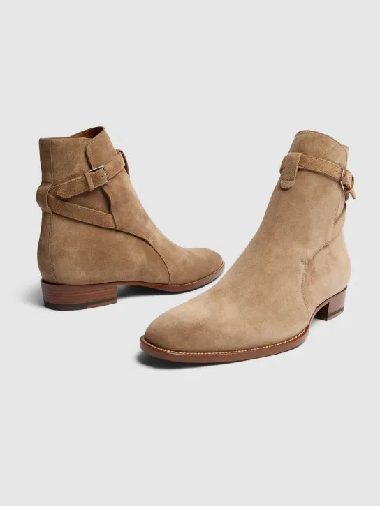 Saint Laurent   30mm Wyatt suede boots 