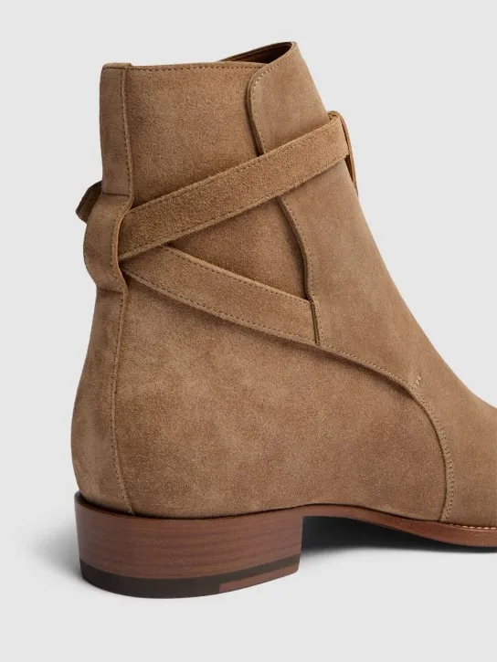 Saint Laurent   30mm Wyatt suede boots 