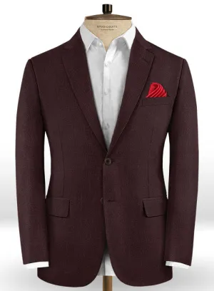 Scabal Dark Wine Wool Jacket