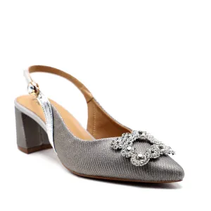 Silver Formal Sling Back 085435