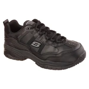 Skechers 77013EC Soft Stride - Grinnel Mens Black Leather Lace Up Shoes