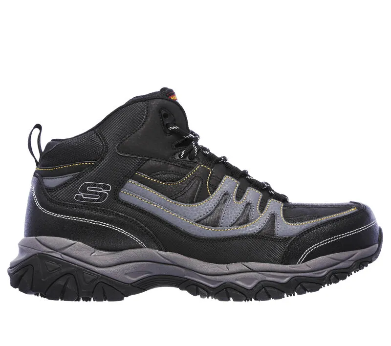 'Skechers' Men's Relaxed Fit: Holdredge-Rebem EH Steel Toe - Black / Charcoal (Wide)