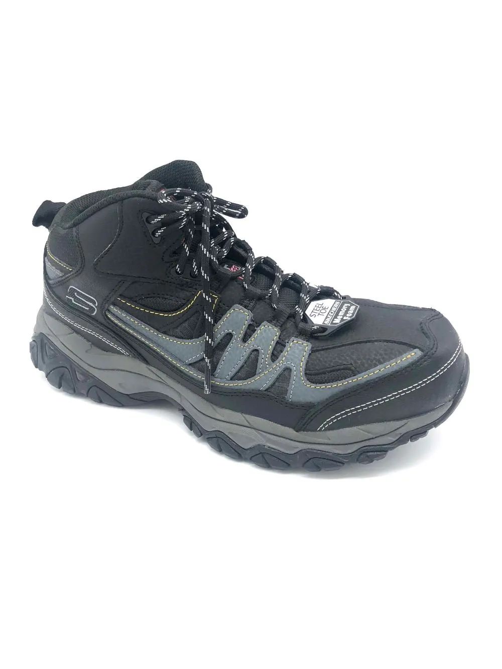 'Skechers' Men's Relaxed Fit: Holdredge-Rebem EH Steel Toe - Black / Charcoal (Wide)