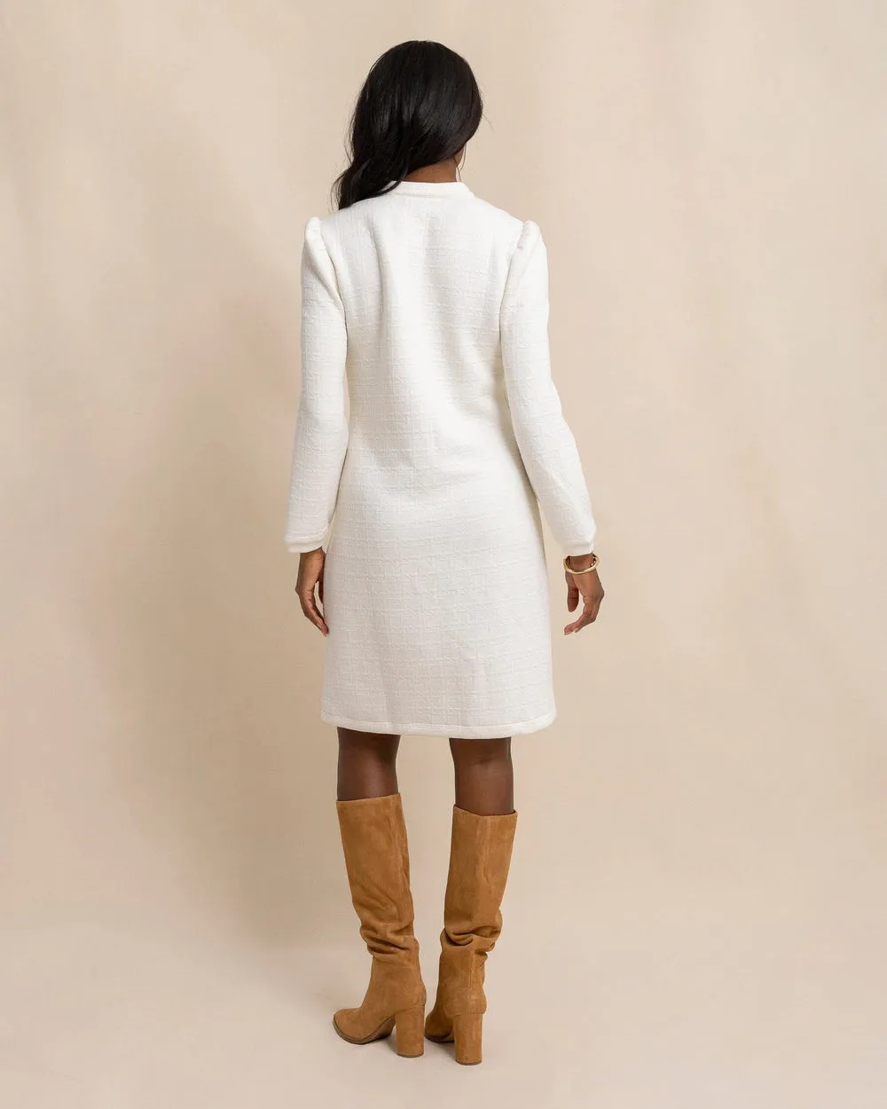 Southern Tide Oren Quilted Dress - Sand White