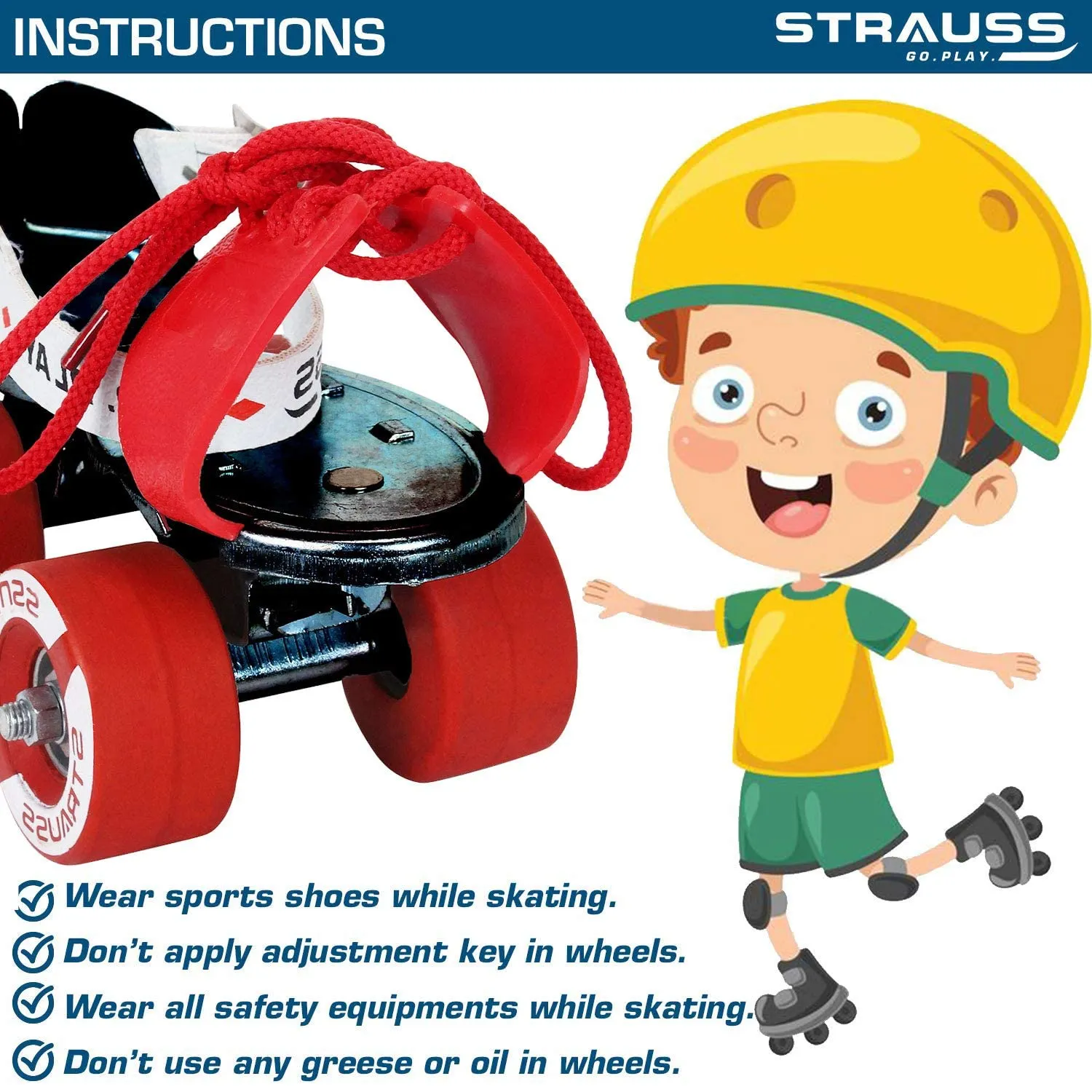 Tenacity Adjustable Roller Skates for Kids|Boys|Girls (2 Pair)