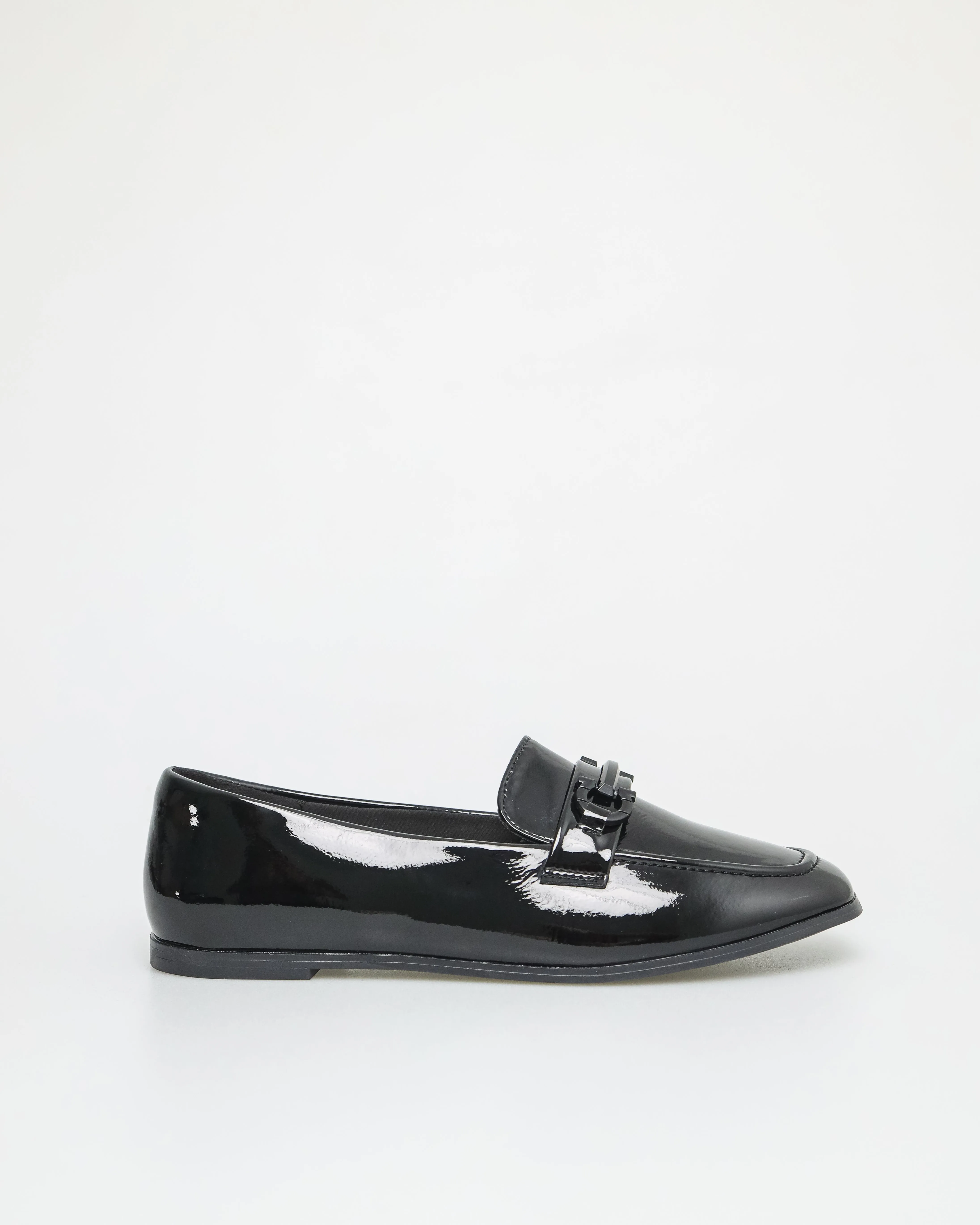 Tomaz NN249 Ladies Horsebits Flats (Black)