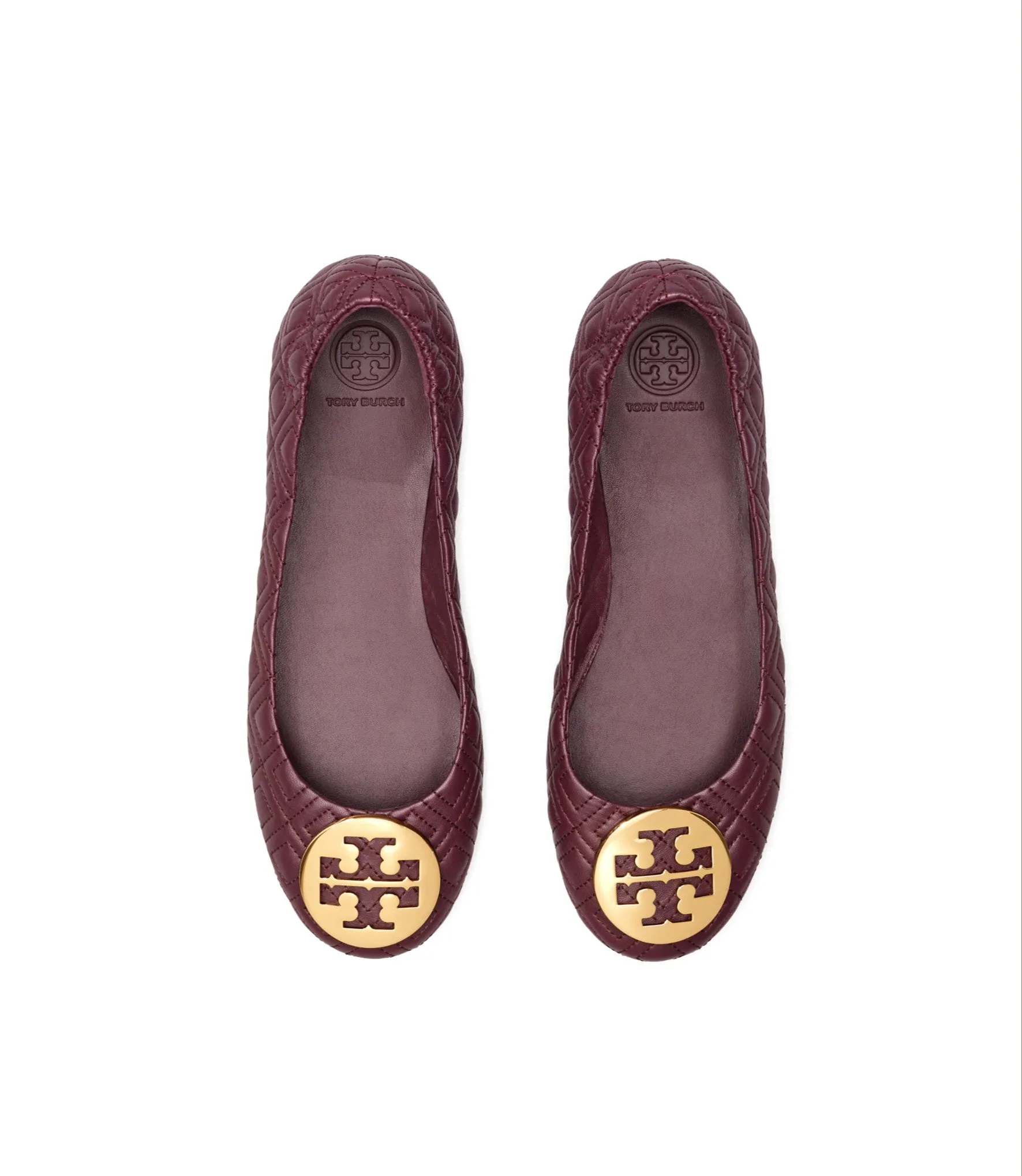 Tory Burch Quilted Minnie With Metal Logo