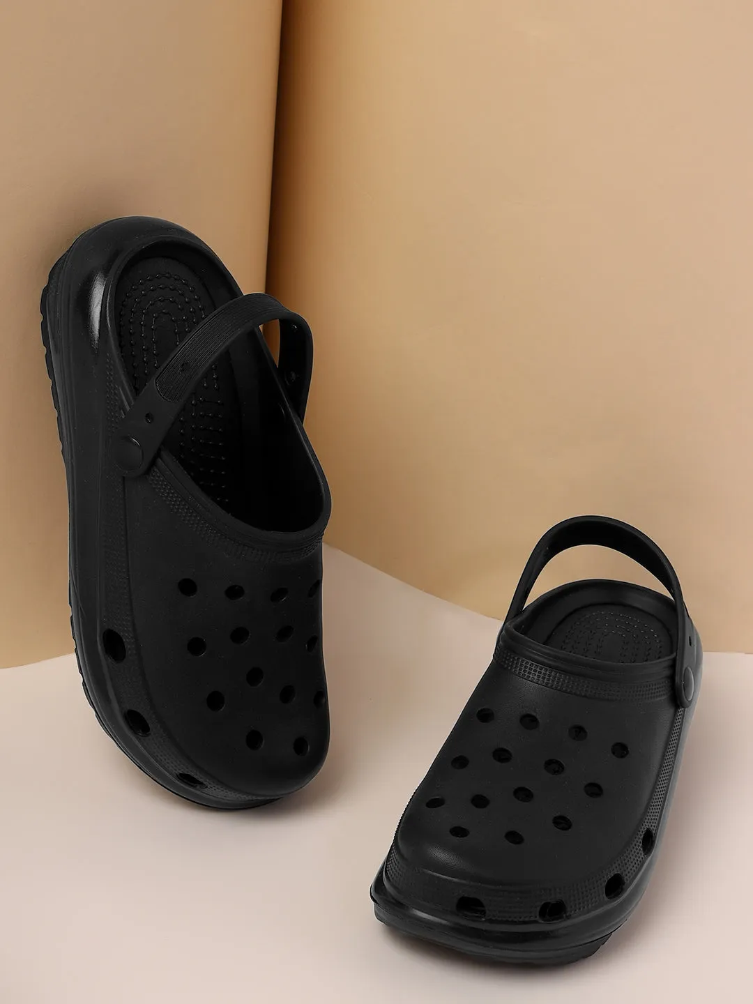 Total Black PU Slip-On Croc Flats (TC-RS3496-TOTBLK)