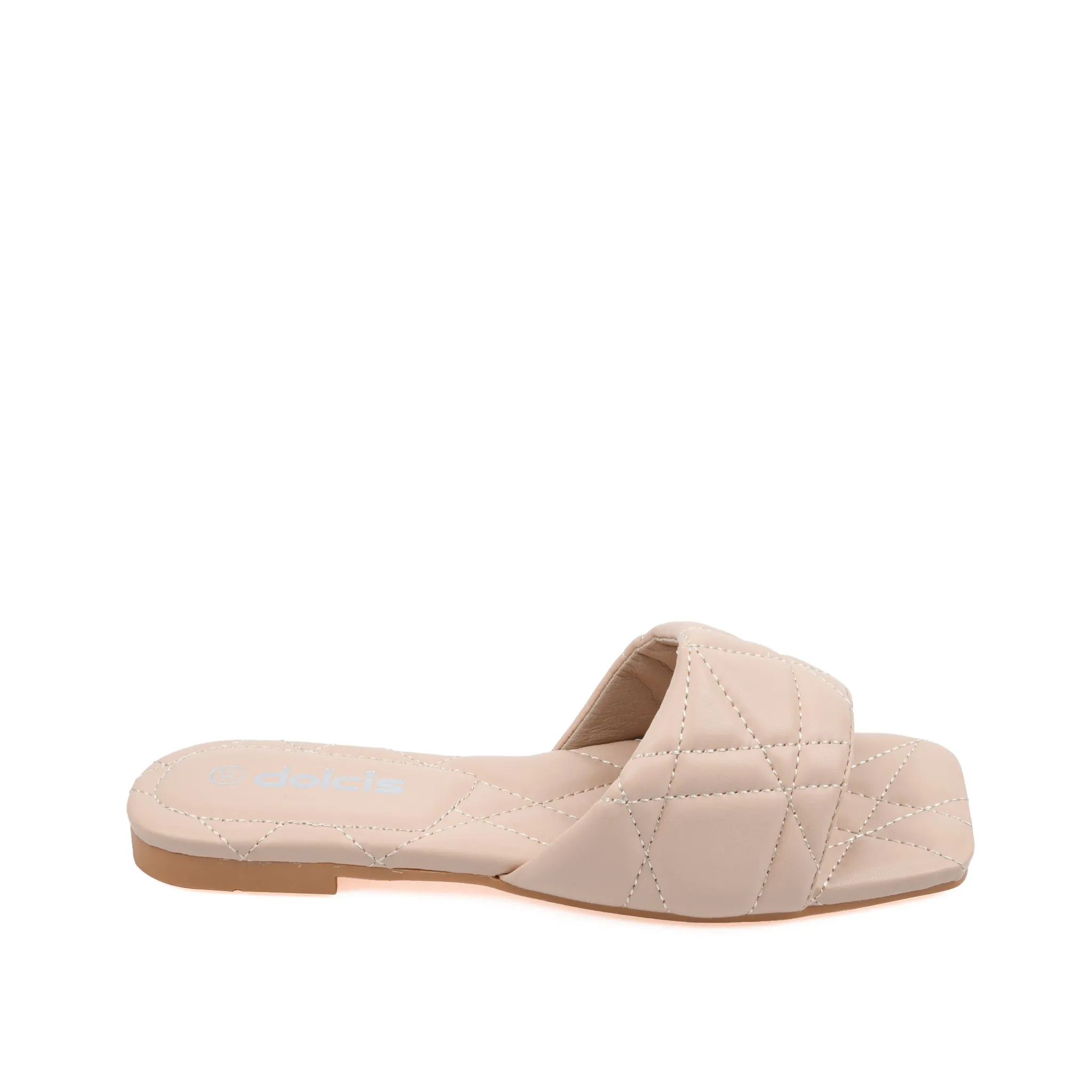 Trendy Beige Quilted Flats | 589J-P