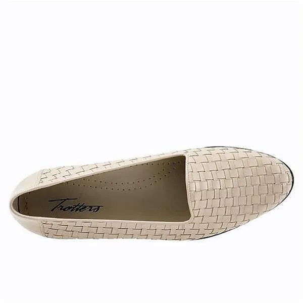 Trotters Liz Bone Woven Leather (Women's)