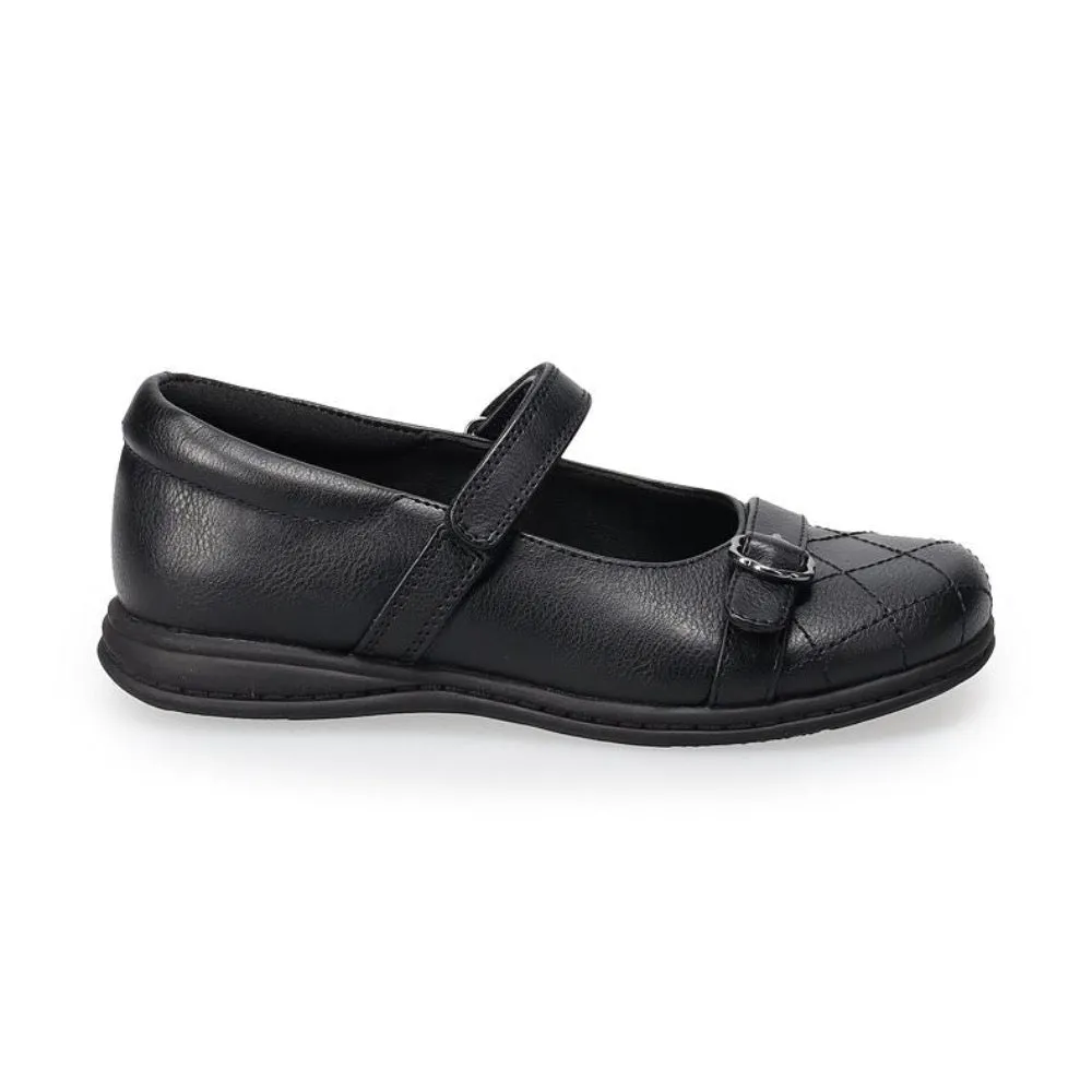 Valencia Imports (Rachel Shoes) Big Girls Bethann Mary Jane w/ Velcro Strap Black