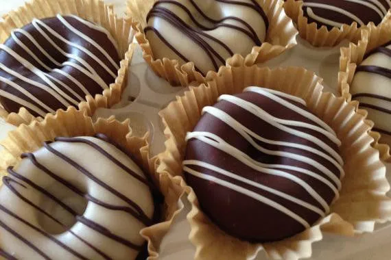 Vegan Zebra Mini Cake Donuts