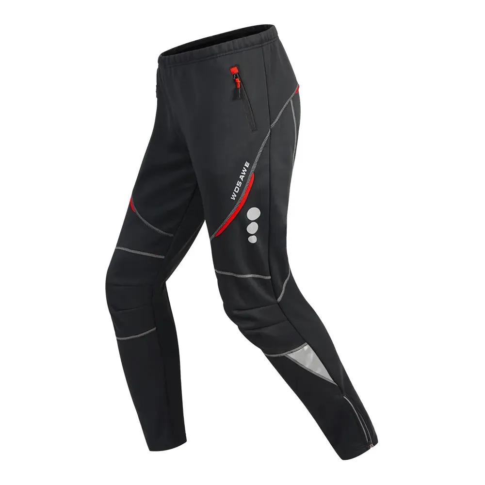 Winter Cycling Pants Warm Thermal Fleece Cycling Trousers Windproof Riding Bicycle MTB Road Bike Running Hiking Fishing